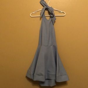 Windsor open back halter skater dress